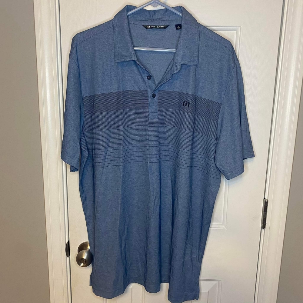 Travis Mathew Striped Golf Polo